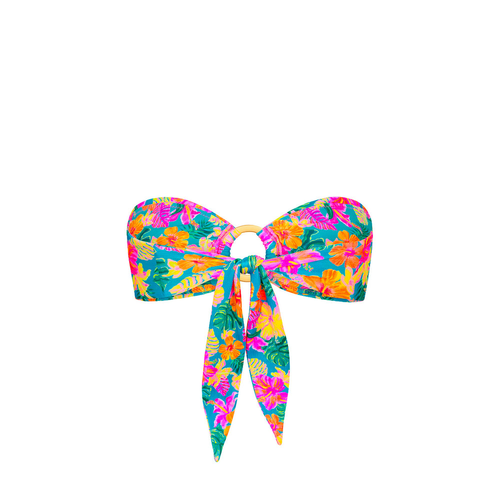 Strapless Bandeau Bikini Top - Paradise Pop