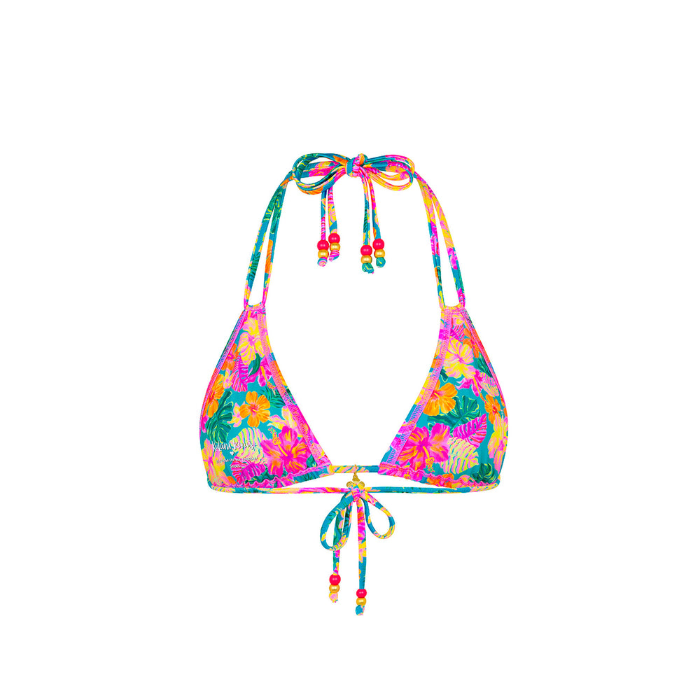 Halter Bralette Bikini Top - Paradise Pop