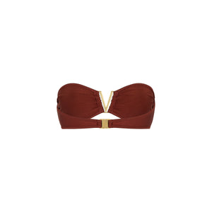 Mega V Strapless Bandeau Bikini Top - Cinnamon Sugar