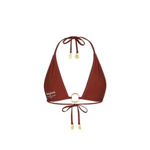 Ring Halter Bikini Top - Cinnamon Sugar