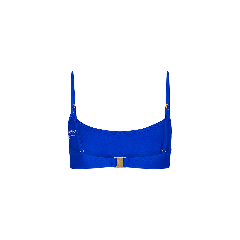 Invisible Underwire Crop Bikini Top - Blue Lagoon