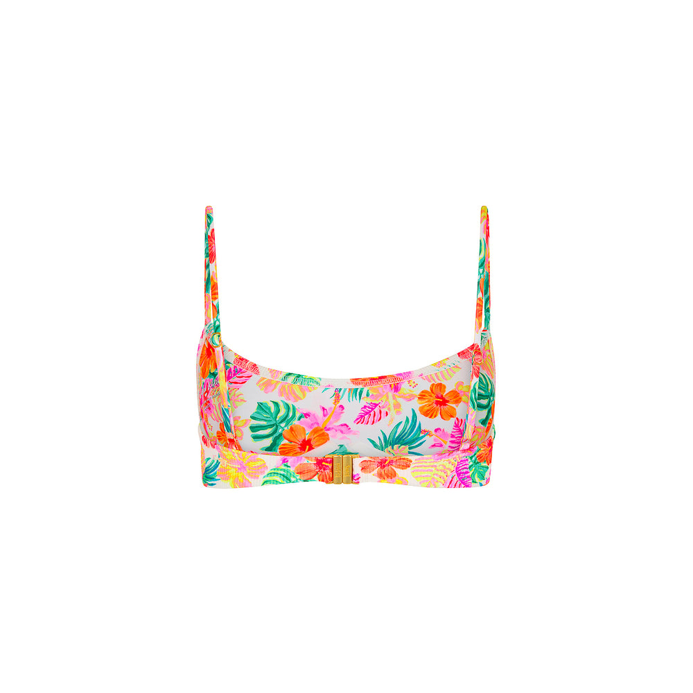 Invisible Underwire Crop Bikini Top - Island Escape