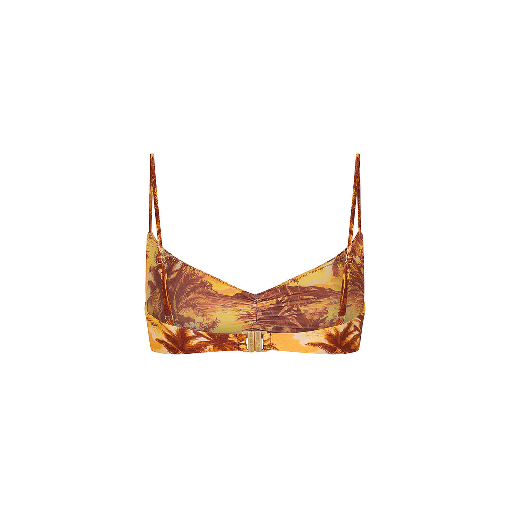 Gathered Mini Crop Bikini Top - Vintage Vacay