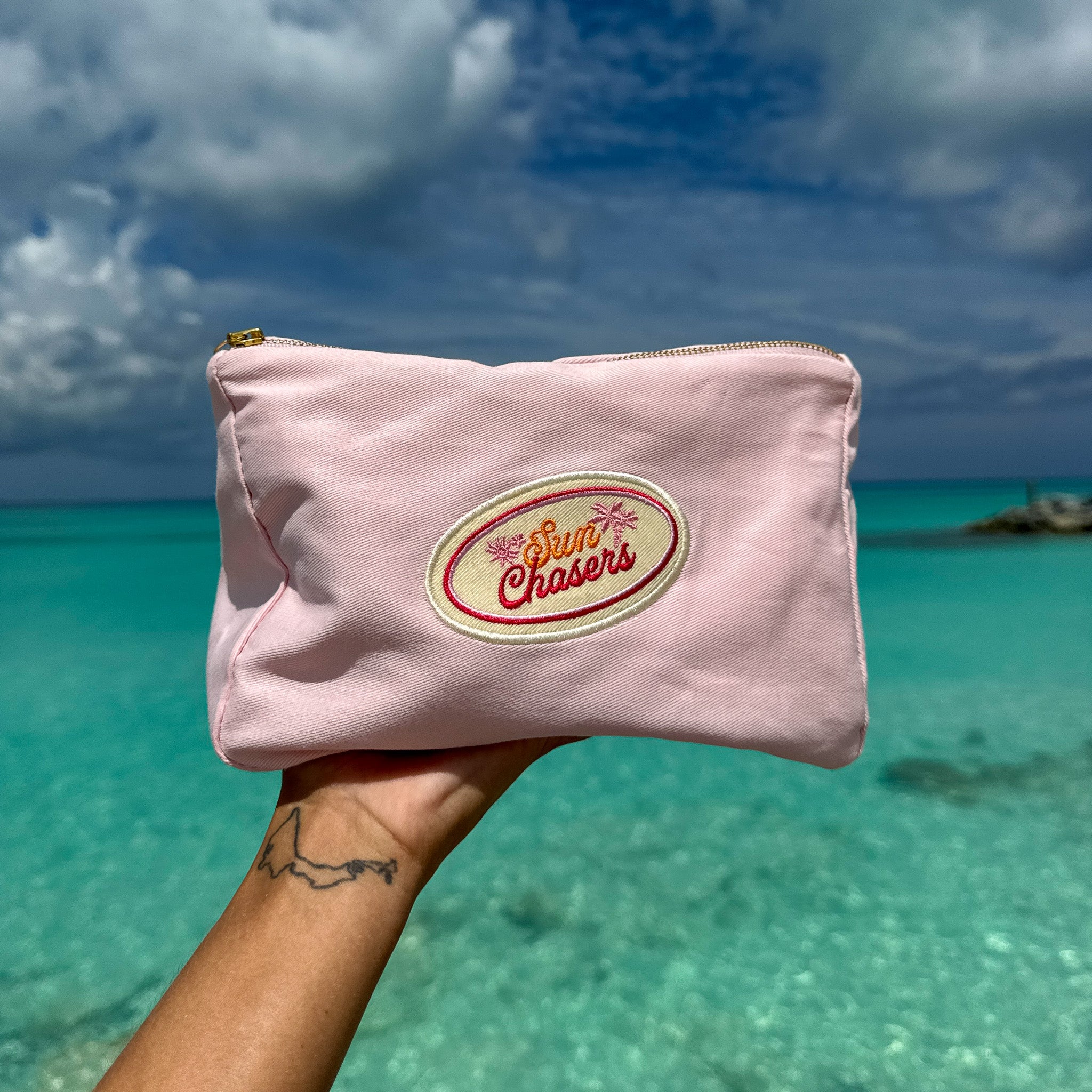 Beach Pouch - Pink Prosecco –Kulani Kinis