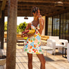 Beaded Cut Out Mini Dress - Suncatcher