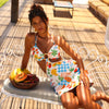 Beaded Cut Out Mini Dress - Suncatcher