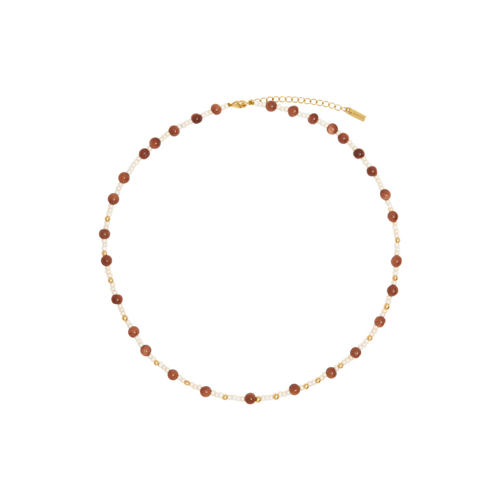 Beaded Gem Necklace - Coco