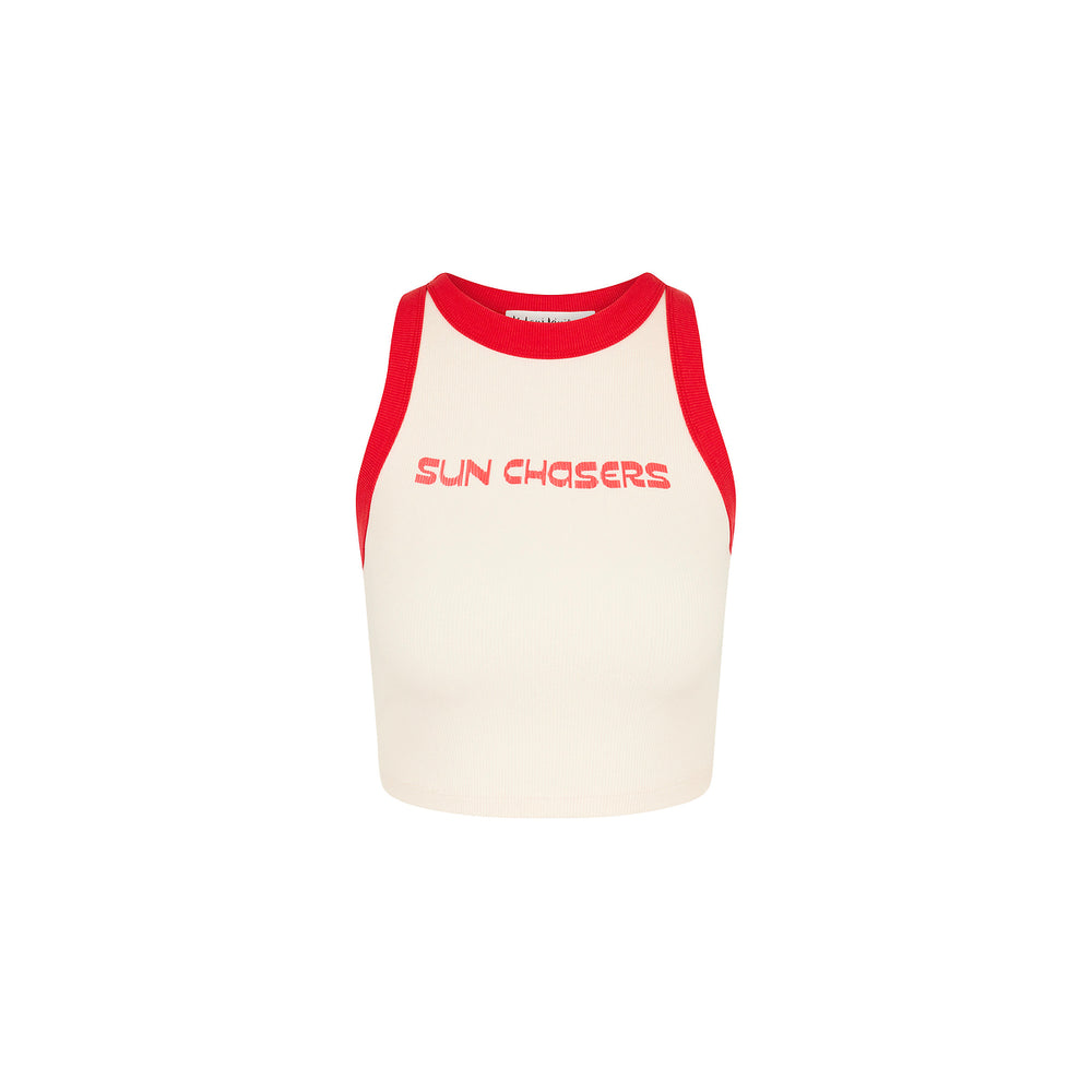 Bind Crop Tank Top - Samba Berry