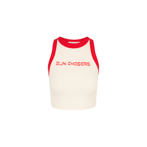 Bind Crop Tank Top - Samba Berry
