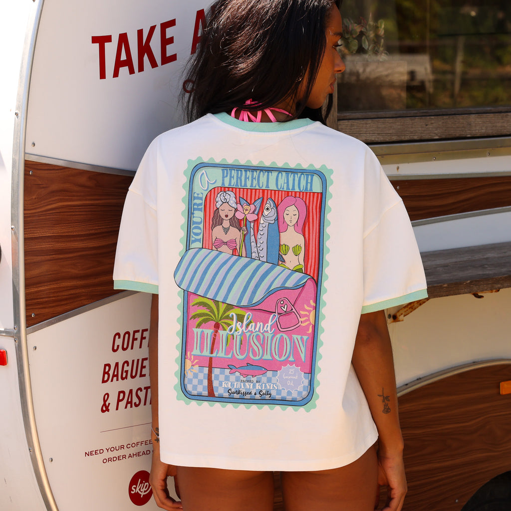Boyfriend Bind Tee - Island Illusion