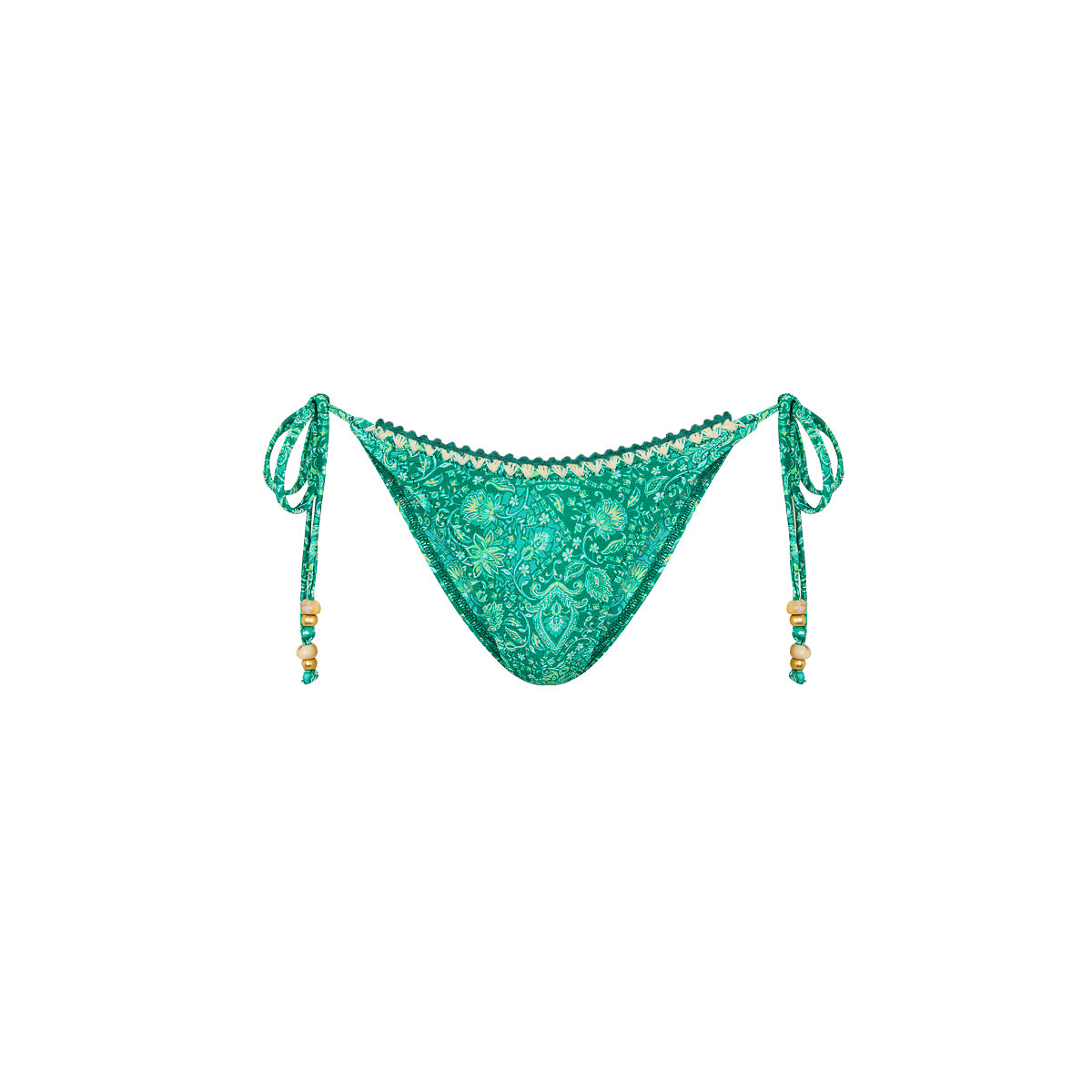 Crochet Dipped Cheeky Tie Bikini Bottom - Emerald Aura –Kulani Kinis