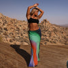 Chiffon Tie Side Maxi Skirt - Spellbound Swirl