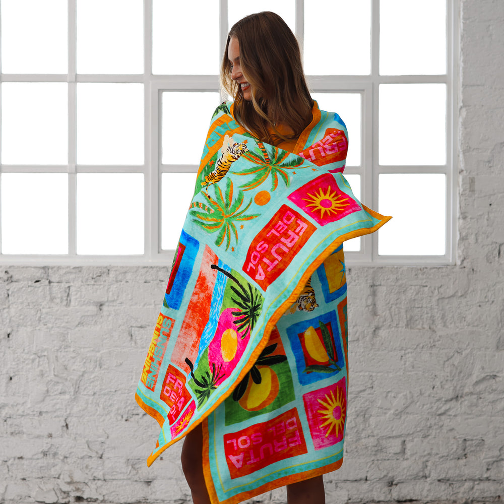 Cotton Beach Towel - Ocean Honey