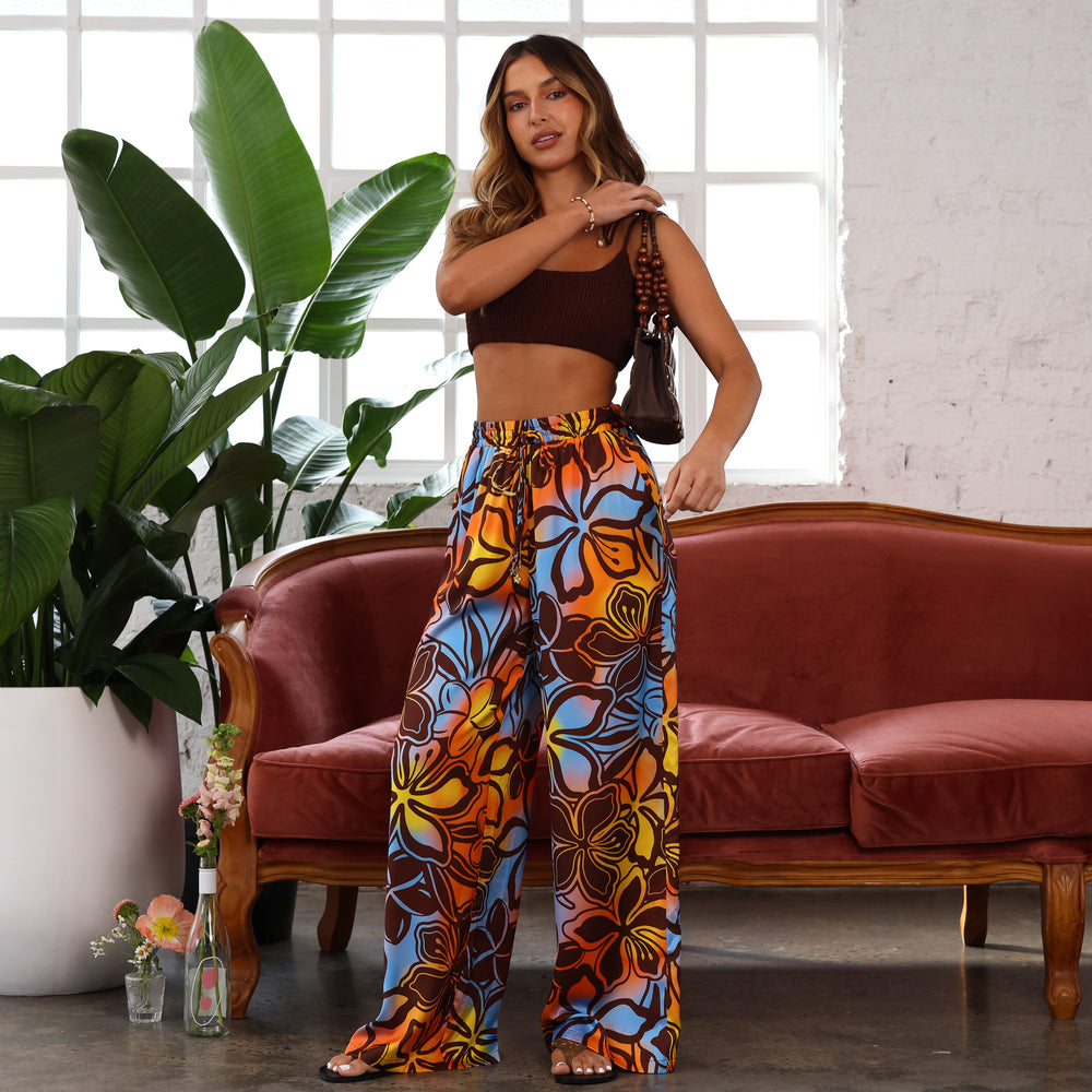 Draw String Resort Pants - Frangipani Fizz
