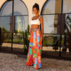 Simple Shirred Tie Crop - Natural White