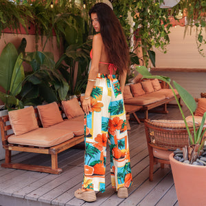 Drawstring Resort Pants - Citrus Sea