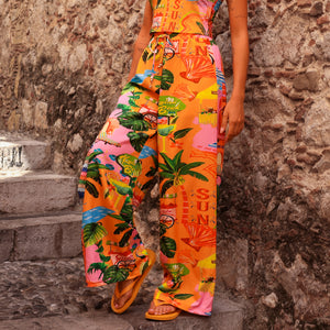 Drawstring Summer Pants - Sunlit Spritz