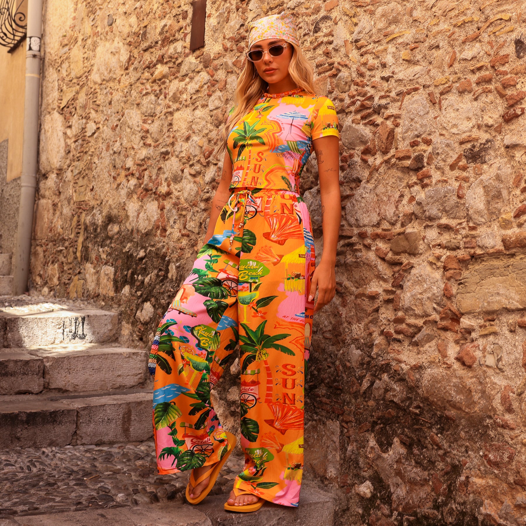 Drawstring Summer Pants - Sunlit Spritz –Kulani Kinis