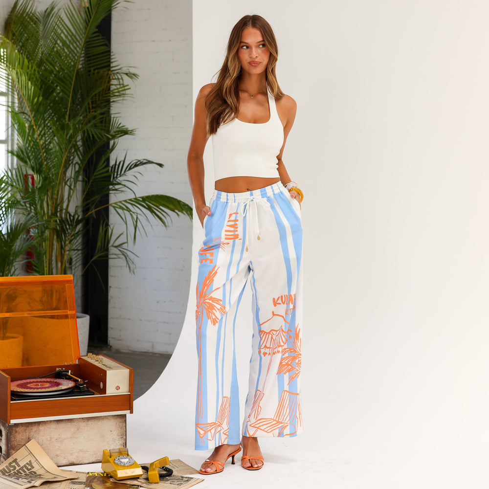Drawstring Summer Pants - Sunny Daze