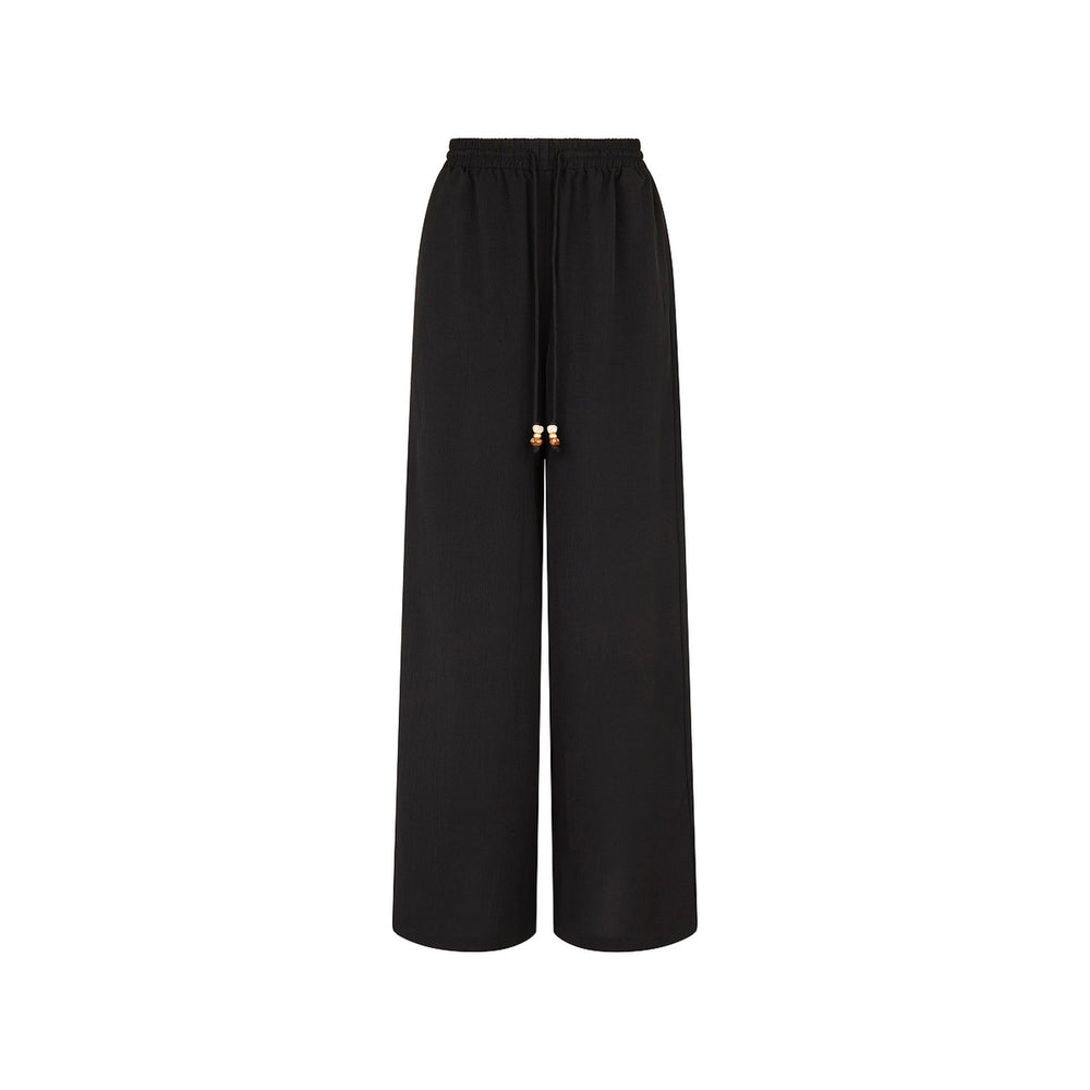 Drawstring Summer Pants - Twilight Black