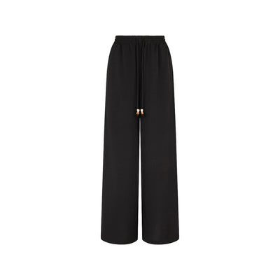 Drawstring Summer Pants - Twilight Black