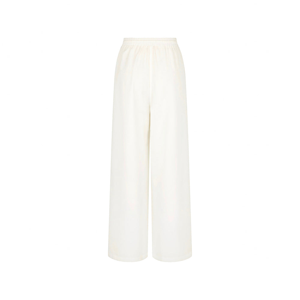 Drawstring Summer Pants - Whipped White