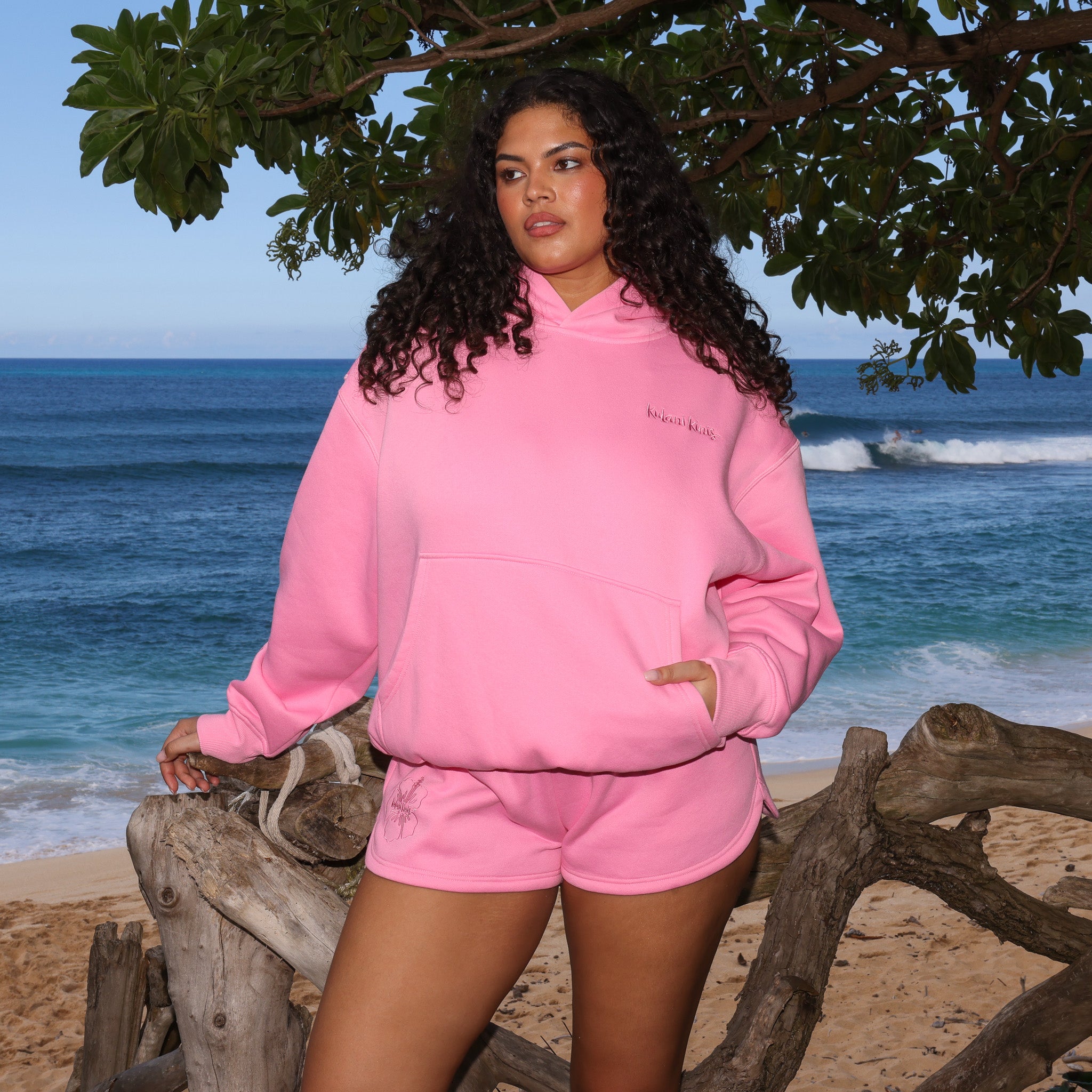 Embroidered Hoodie - Powder Puff –Kulani Kinis