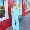 Embroidered Track Pants - Jelly Mint