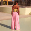 Embroidered Track Pants - Powder Puff