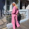 Embroidered Track Pants - Powder Puff