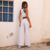 Embroidered Track Pants - Silver Stone