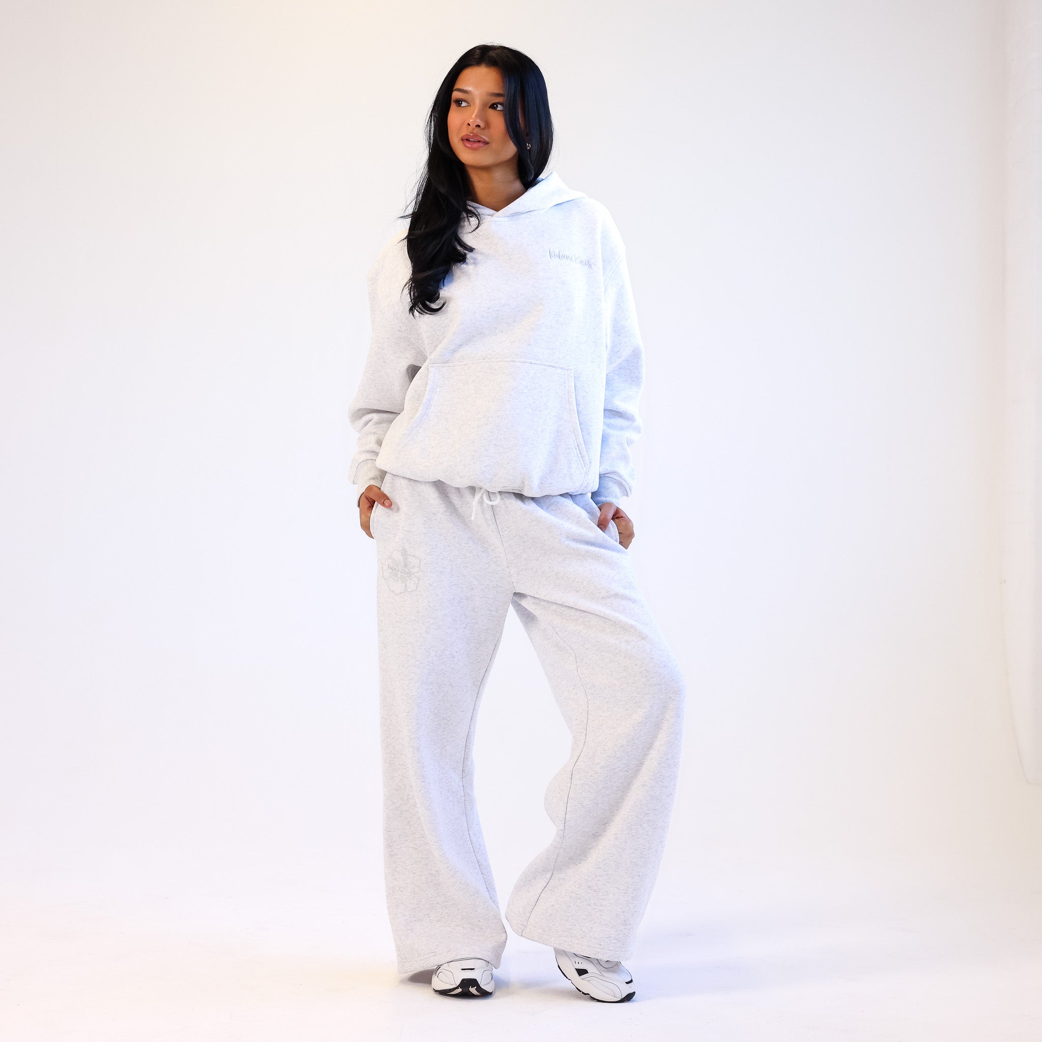 Embroidered Track Pants - Silver Stone –Kulani Kinis