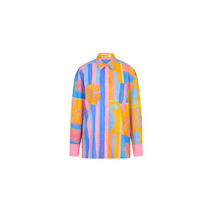 Long Sleeve Beach Shirt - Seaside Stripe