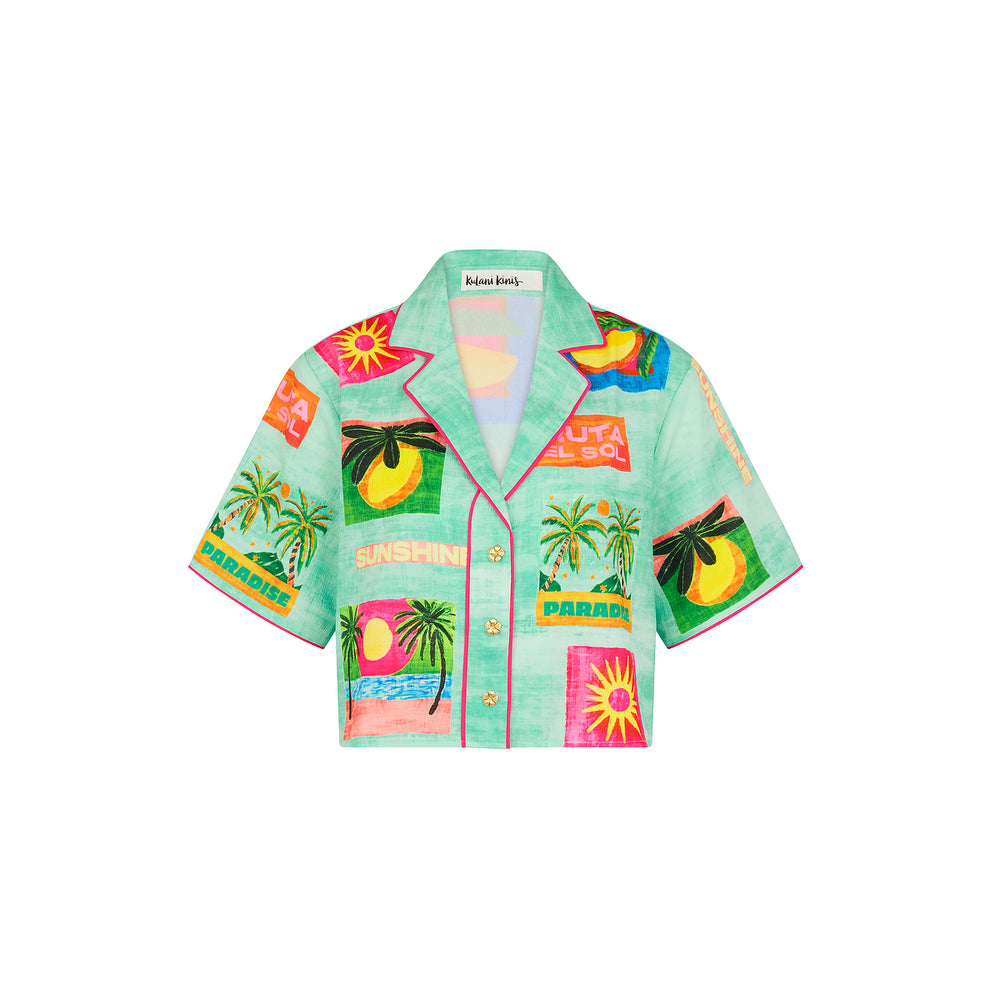 Short Sleeve Summer Shirt - Ocean Honey