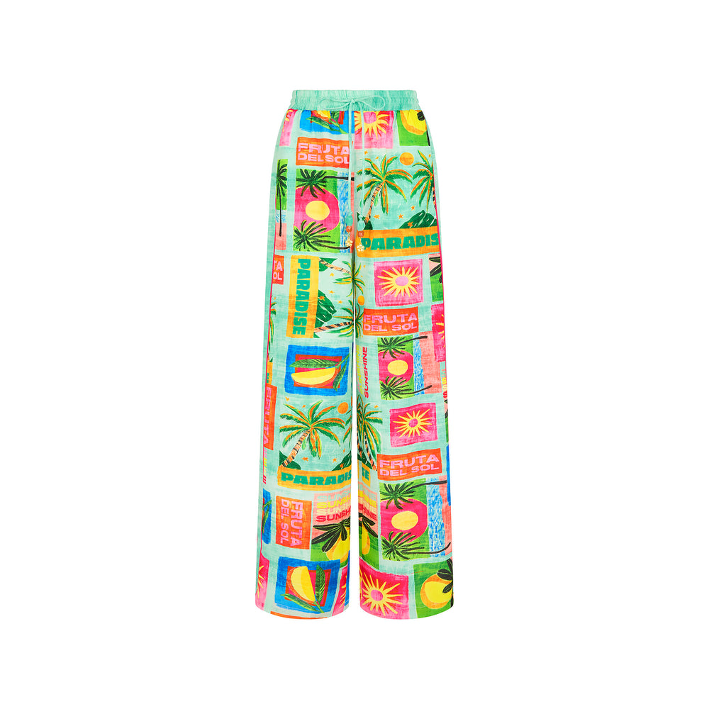 Draw String Summer Pants - Ocean Honey