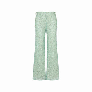 Flare Tie Side Pants - Sea Spritz