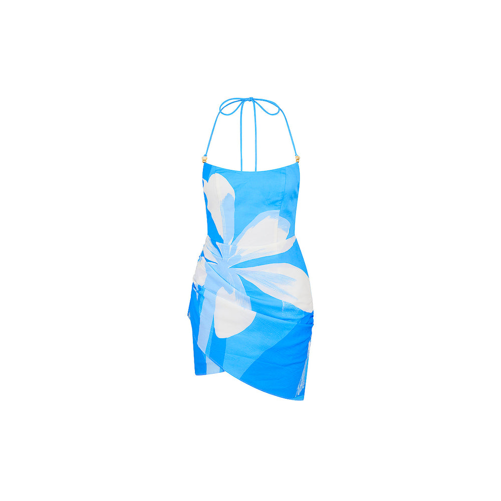 Ruched Side Mini Dress - Blue Oasis Kulani Kinis Ruched Side Mini Dress - Blue Oasis Kulani Kinis
