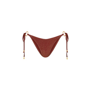 Ring Cheeky Tie Bikini Bottom - Cinnamon