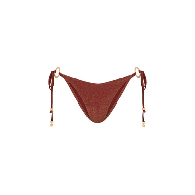 Ring Cheeky Tie Bikini Bottom - Cinnamon
