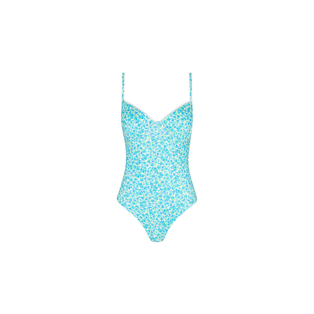 Decorative Underwire Cheeky One Piece - Ocean Aura