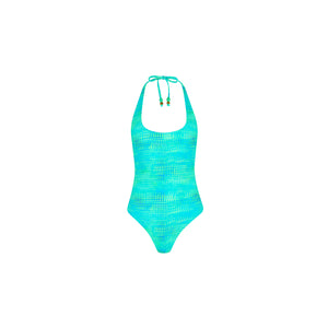 Scoop Halter Cheeky One Piece - Summer Seas