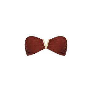 Mega V Strapless Bandeau Bikini Top - Cinnamon Sugar