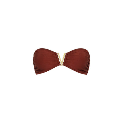 Mega V Strapless Bandeau Bikini Top - Cinnamon Sugar