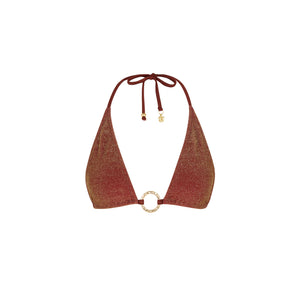 Ring Halter Bikini Top - Cinnamon