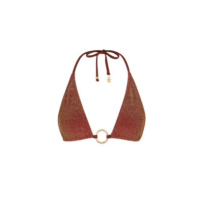 Ring Halter Bikini Top - Cinnamon