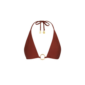 Ring Halter Bikini Top - Cinnamon Sugar