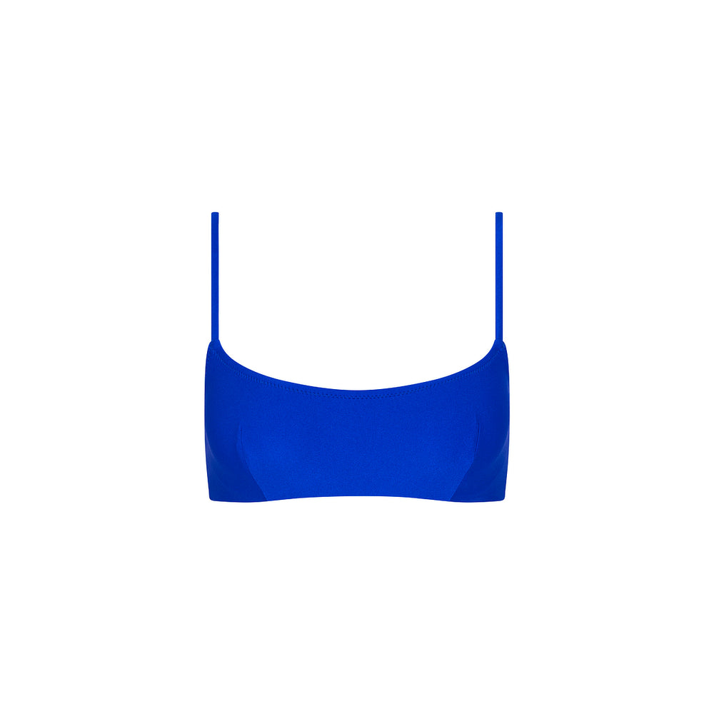 Invisible Underwire Crop Bikini Top - Blue Lagoon