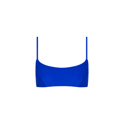 Invisible Underwire Crop Bikini Top - Blue Lagoon