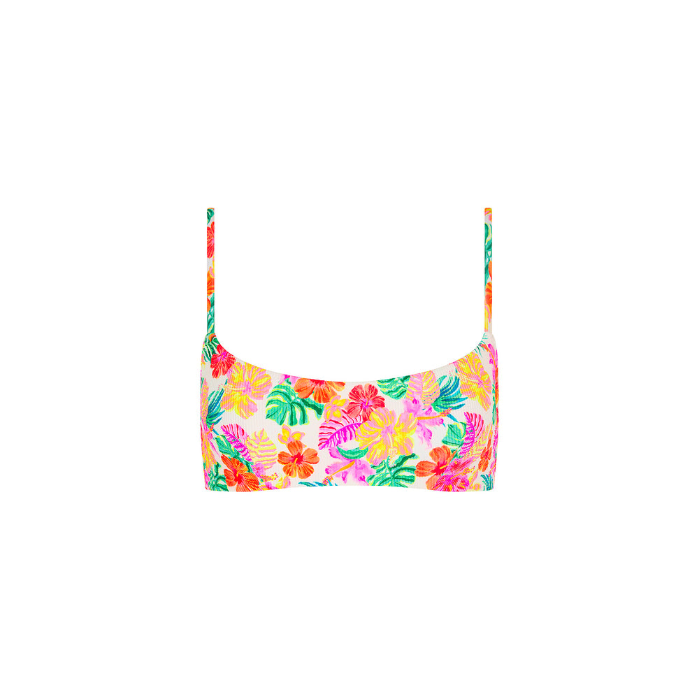 Invisible Underwire Crop Bikini Top - Island Escape