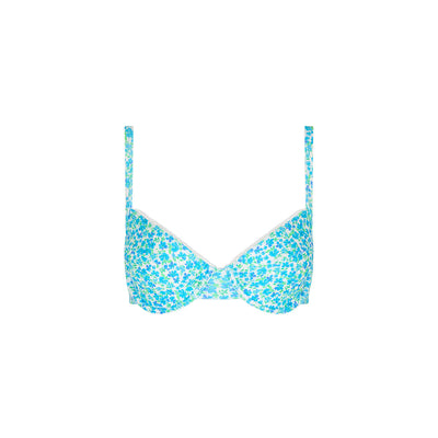 Decorative Ditzy Underwire Bikini Top - Ocean Aura
